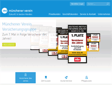 Tablet Screenshot of muenchener-verein.de